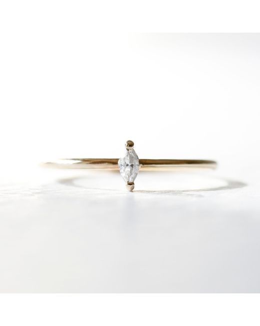 Lee Renee Metallic Moissanite Marquise Ring