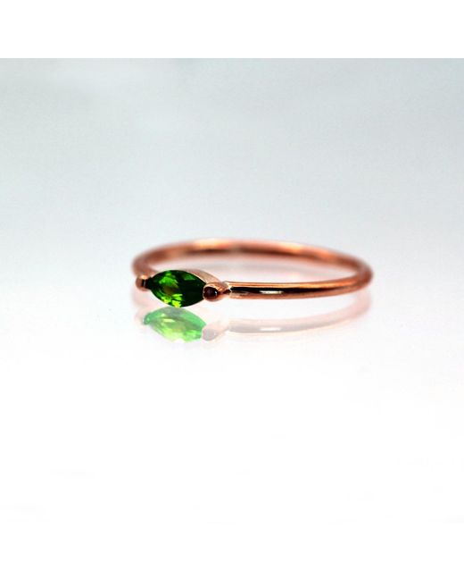 VicStoneNYC Fine Jewelry Green Pure Emerald Marquis Cut Ring