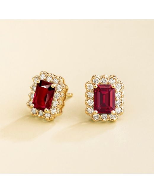 Juvetti Pink Verda Earrings Ruby & Diamond