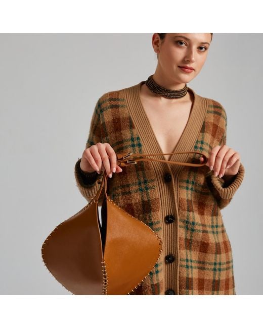 Danni Ro Brown Neutrals Virginia Rhombus Bag