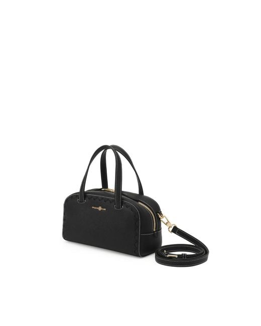 Orange Cube Black Mosaic Boston Hand Bag