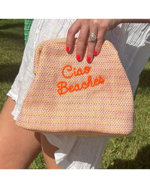 Lilly Loves Orange Neon Ciao Beaches Beach Clutch