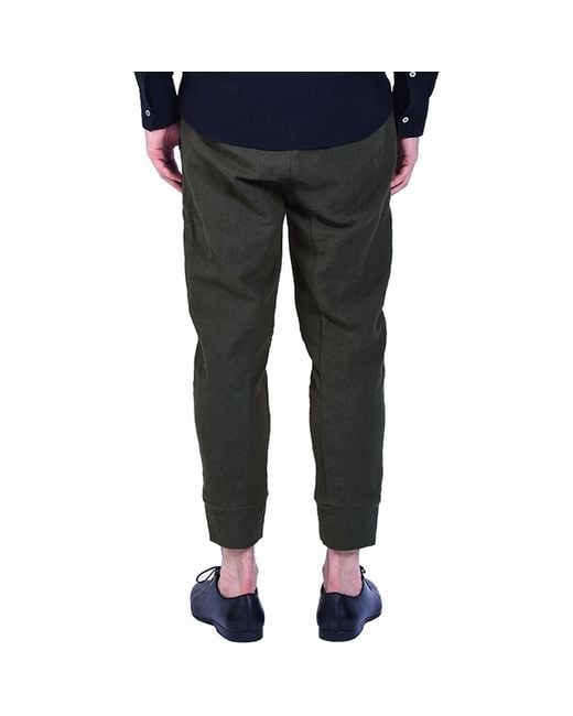 Smart and Joy Green Tapered And Textured Pants for men