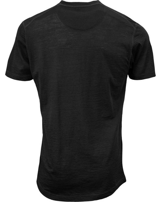 Lords of Harlech Black Cassius Merino Jersey Crew Neck Shirt for men