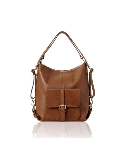 Betsy & Floss Brown Sarno Backpack And Tote Bag