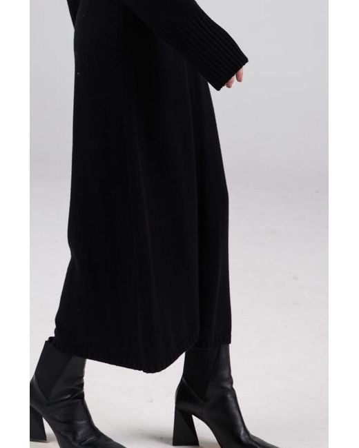 Dref Black Solaris Maxi Rollneck Knit