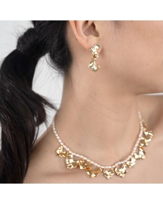 Rare Matters Jewelry Metallic Mini Leaf Earrings
