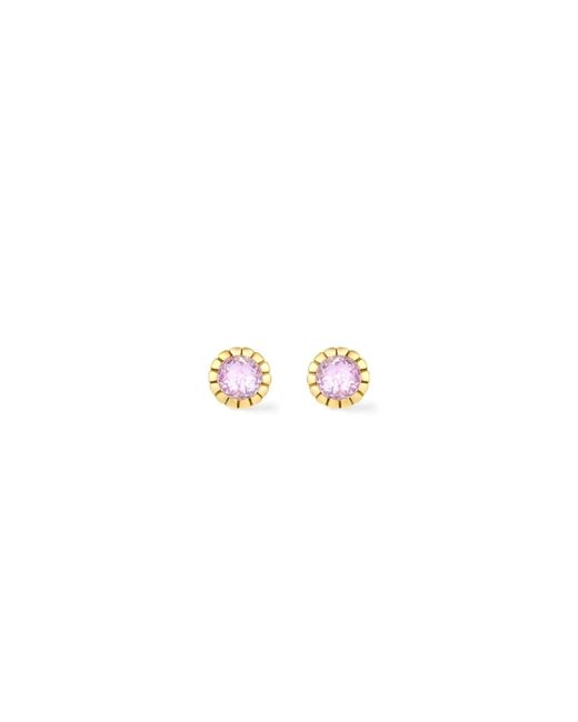 Dinny Hall Metallic Amethyst Chequerboard Stud Earrings