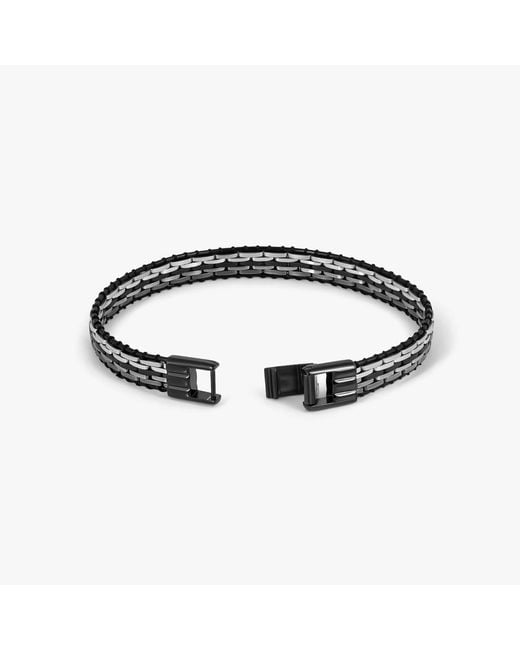Tateossian Black Tessellate Bracelet for men