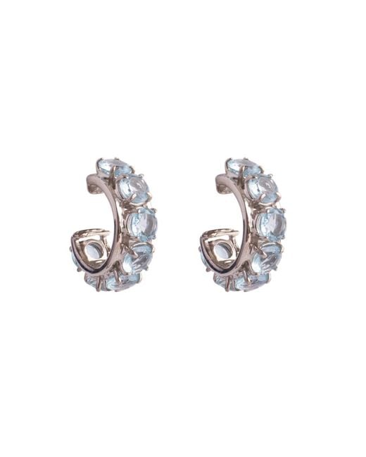 Bounkit Metallic Alyson Hoops Quartz Pierced