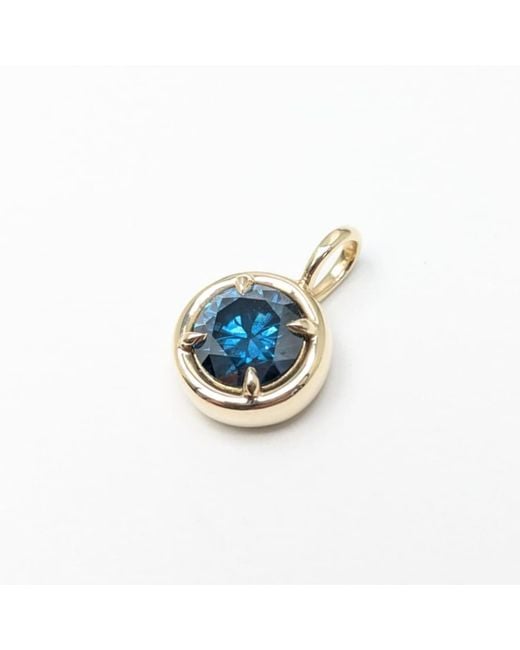 Rahul's Jewels Blue 1.01 Carat Genuine Diamond Round Solstice Pendant