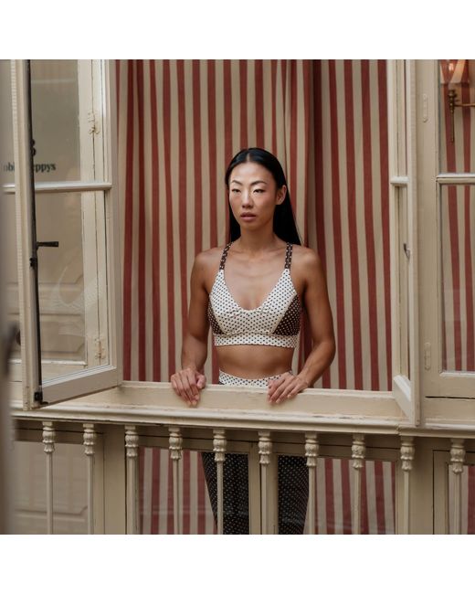 Befitnesslou Gray Bra Cb Polkadot & Off