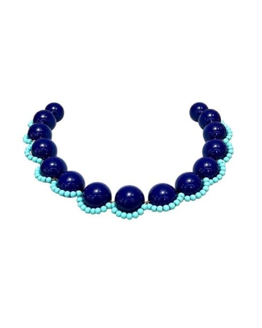 Eyeconic by Samar Ajram Vivian Blues Beaded Necklace