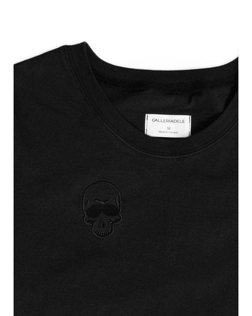Galleriadele Black The Long-Sleeve Skull T-Shirt
