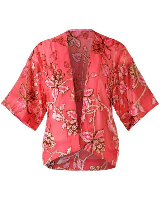 SACHA DRAKE Red Blossom Kimono
