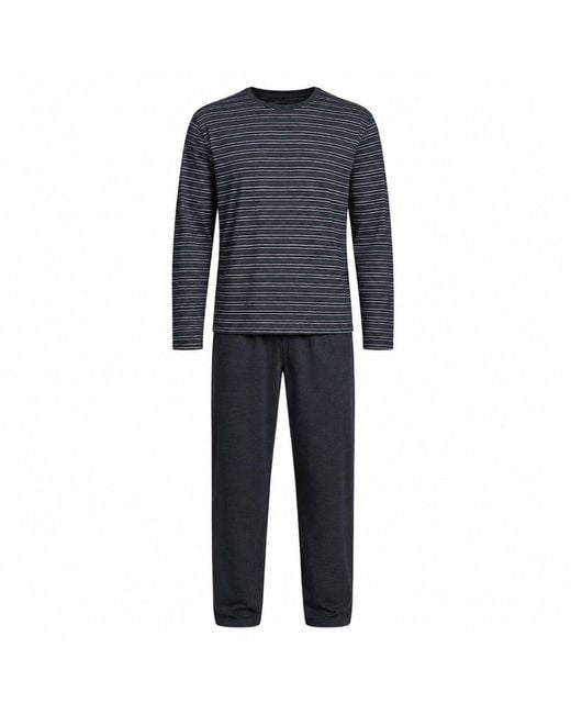 Zd - Zero Defects Blue Long Modal Pyjamas Antaeus for men