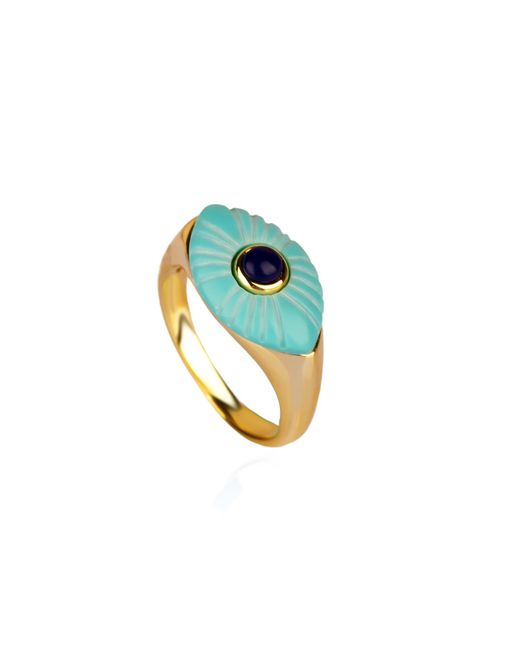 Ep Designs Blue Turquoise & Lapis Evil Eye Ring