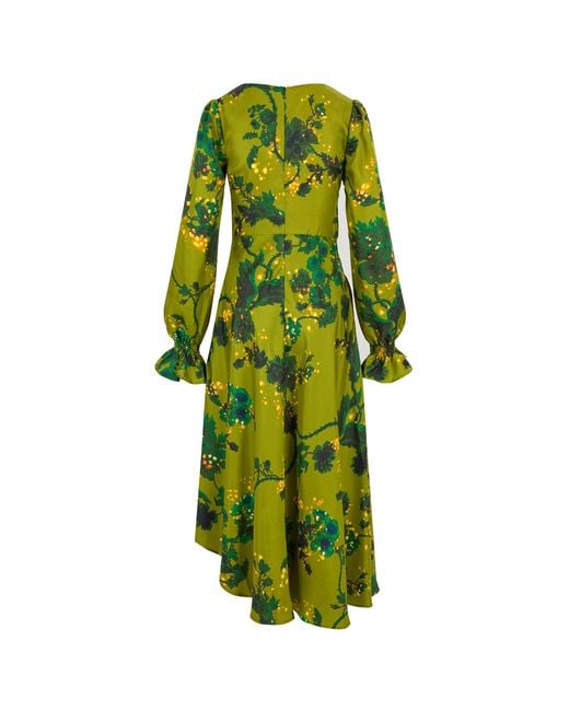 Klements Green Peggy Silk Dress