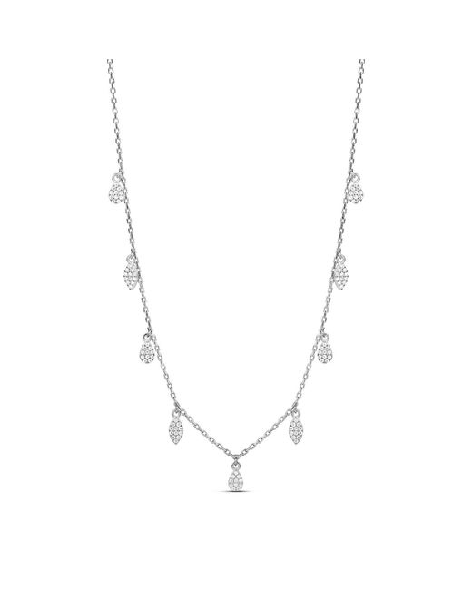 SHYMI Metallic Pave Drop Layering Necklace