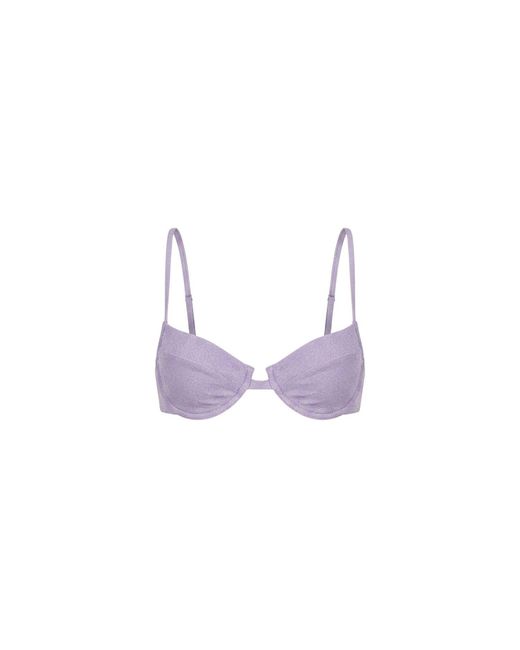 Veroni Swim Purple Allura Lurex Bikini Top