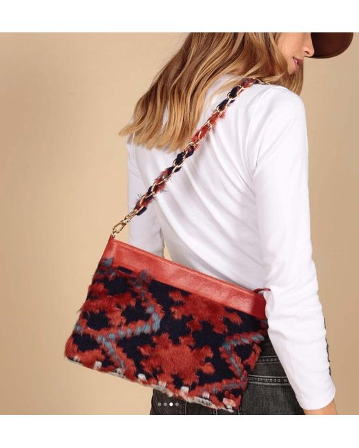 SJW BAGS LONDON Red Vail Clutch Bag