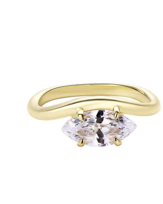 Onewildone Metallic You'Re My Favourite Marquise Pinky Ring