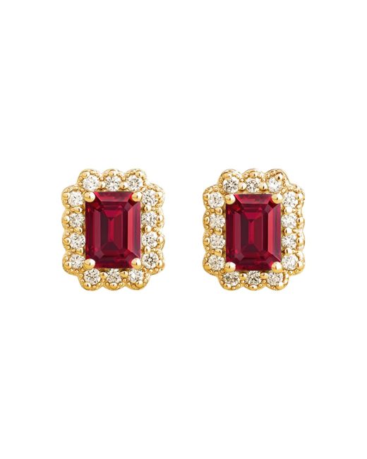 Juvetti Pink Verda Earrings Ruby & Diamond