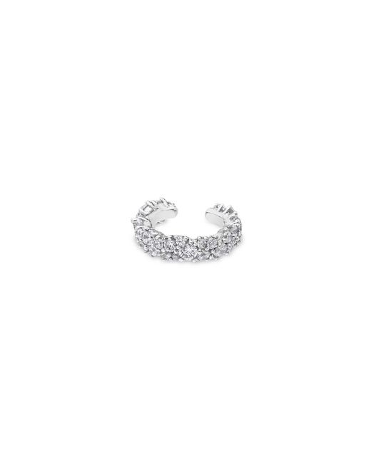 SALLY SKOUFIS White Cosmic Ear Cuff With Made Cz Diamond Stimulant