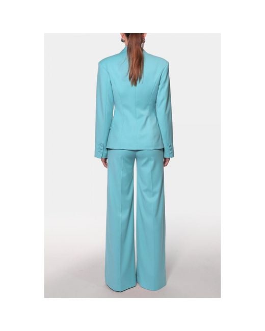 AGGI by HALEWSKI Blue Franzi How Am I Wide Leg Trousers