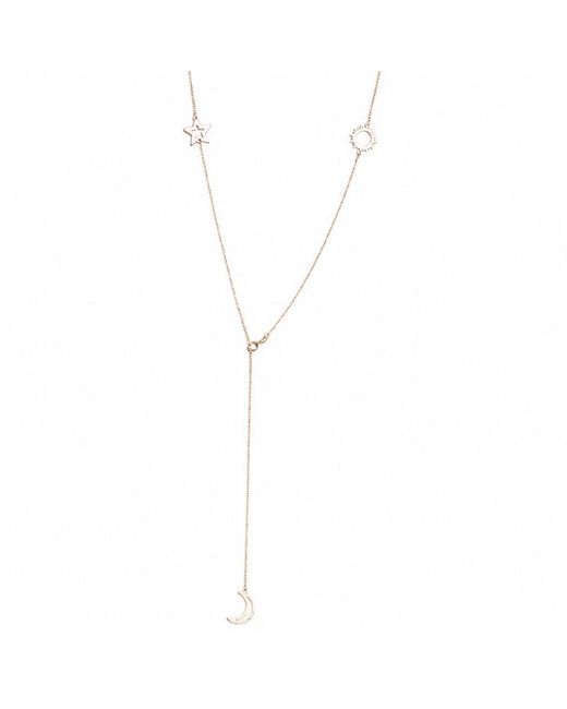 Silver Moon Metallic Celestia-Plated Sterling Necklace