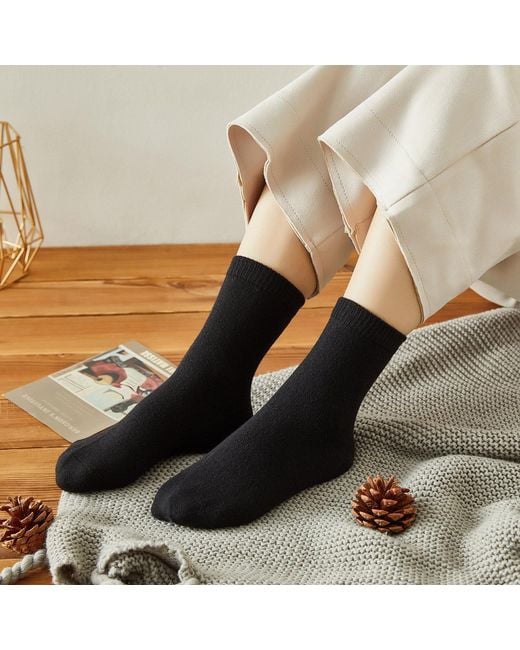 Soft Strokes Silk Black Wool Quarter-Length Socks Set Of Two
