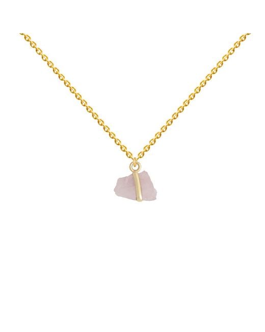 Lavani Jewels Metallic Raw Stone Pendant