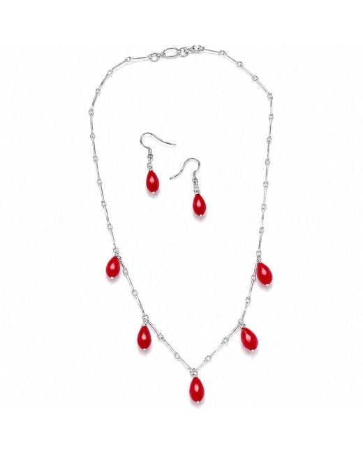 Way to Chic Red Burgundy Jewelry Set On