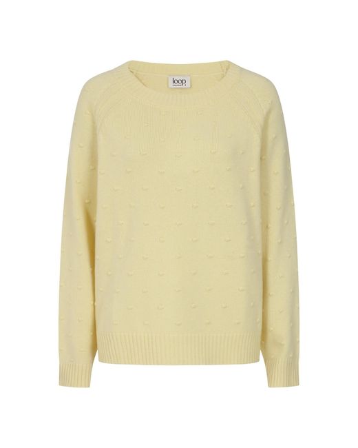 Loop Cashmere Yellow Bobble Sweater