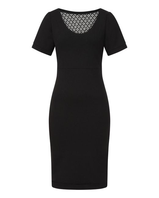 Sophie Cameron Davies Black Lace Back Jersey Midi Dress