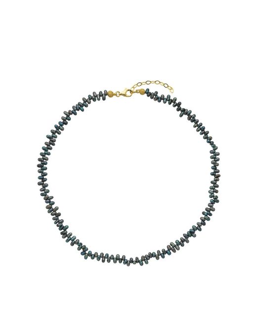 LINYA JEWELLERY Metallic Triton Asymmetric Pearl Necklace