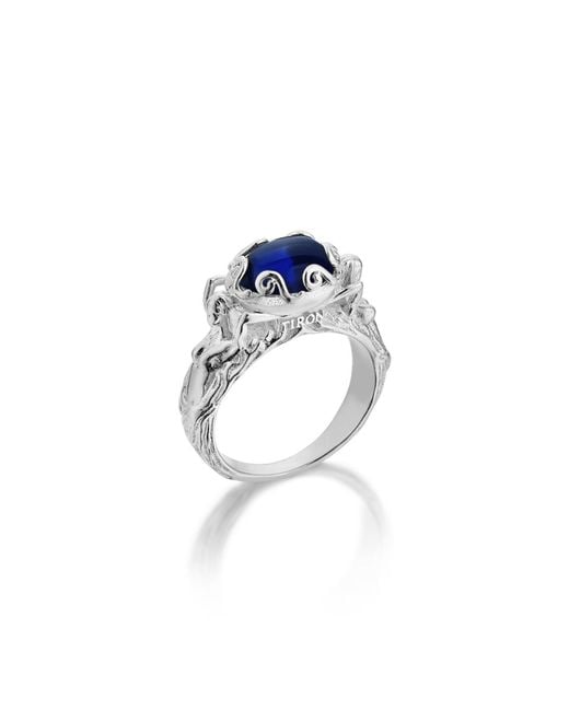 Stefan Tiron Blue Magma Silva Ring