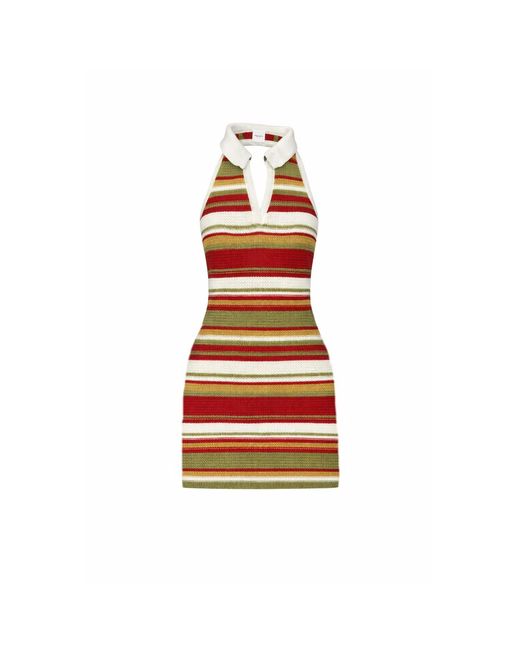 Decolet the label Red Riviera Knit Crochet Dress