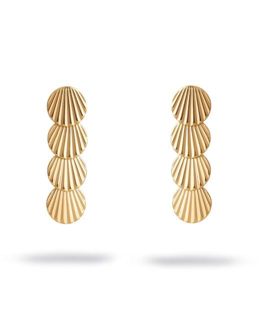 Ebru Jewelry Metallic Sun Kissed Seashell Energy Earrings