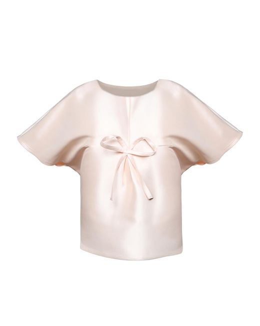 Madebyza Pink Sculptural Top With Bow Details