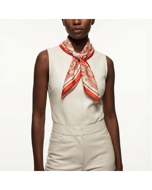 Jessie Zhao New York Pink Terracotta Dream Double Sided Silk Scarf