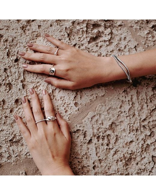 Shabella Nyc Metallic Adjustable Bold Single Sphere Ring