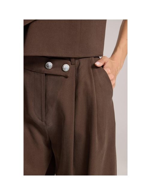 Mirimalist Brown Loose Maxi Pants