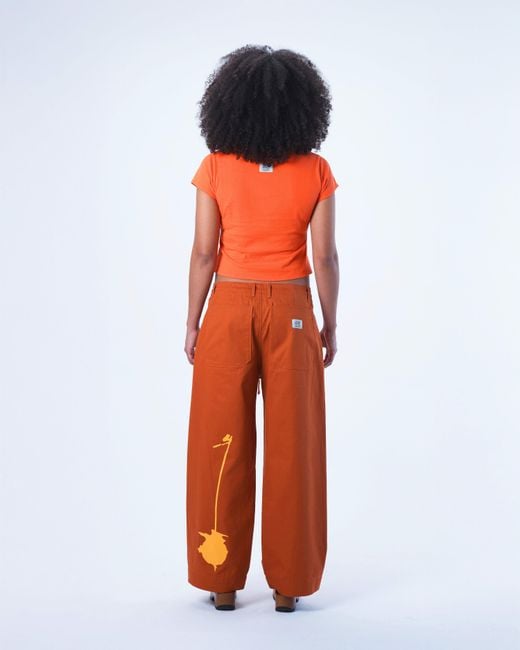 Lilia Munn Orange Cropped Graphic Tee – Organic Cotton