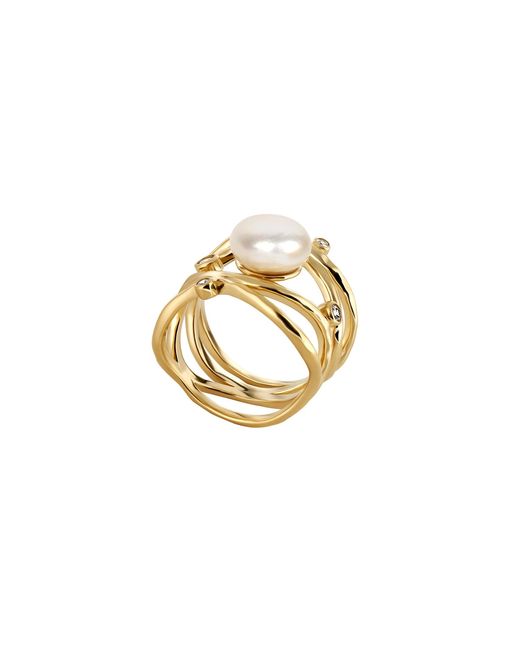 Karma and Luck Metallic Mystic Beauty Pearl Ring