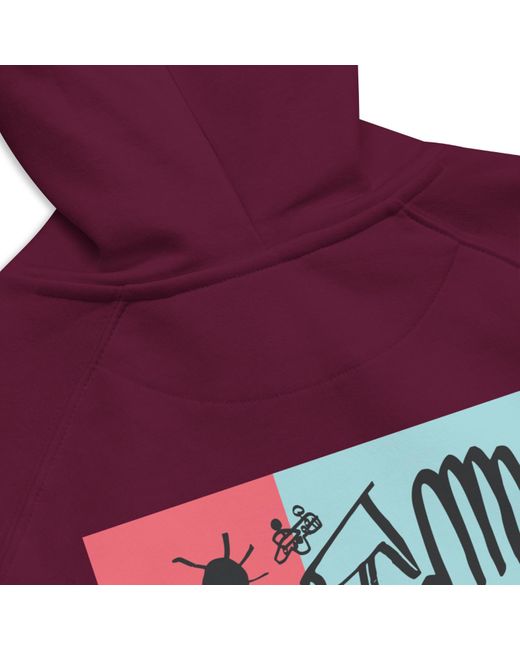 Anchor and Crew Red Burgundy One Moon Safari Editions Organic Cotton Hoodie for men