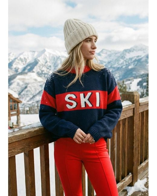 Ellsworth & Ivey Blue Sadie Crewneck Sweater