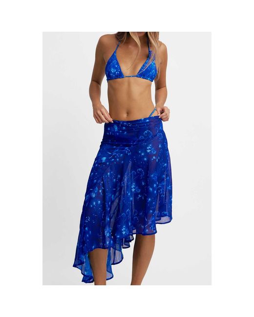Blackbough Swim Blue Phoebe Asymmetrical Skirt Cyanotype