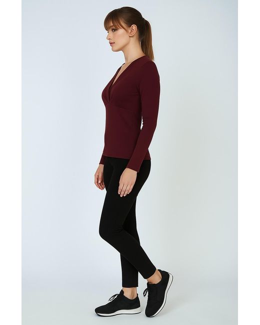 Conquista Purple Burgundy Jersey Top With Polyamide