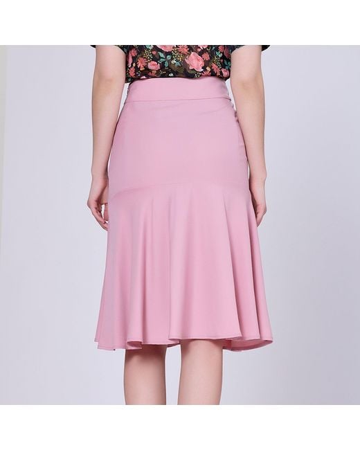 Smart and Joy Pink Wide Ruffle Skirt